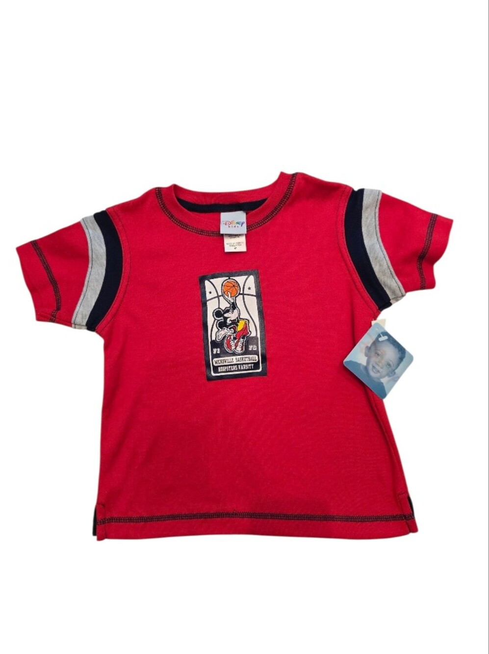 Vintage Y2k Disney Red Short Sleeved Micksville Basketball Hoopsters Shirt
